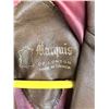 Image 2 : VINTAGE BROWN LEATHER COAT WITH PINK LINING SIZE MEDIUM