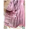 Image 3 : VINTAGE BROWN LEATHER COAT WITH PINK LINING SIZE MEDIUM