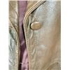 Image 4 : VINTAGE BROWN LEATHER COAT WITH PINK LINING SIZE MEDIUM