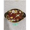 Image 1 : CARLTON WARE HAND PAINTED DECORATIVE CERAMIC DISH WITH FLORAL AND BIRD DECORATION