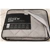 Image 1 : Renew Bamboo Charcoal Quilted Mattress Pad - Grey