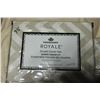 Image 2 : Kingsdown Royale Duvet Cover Set - Ivory Chevron