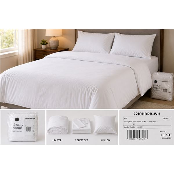 Only Home Duvet Robe - White
