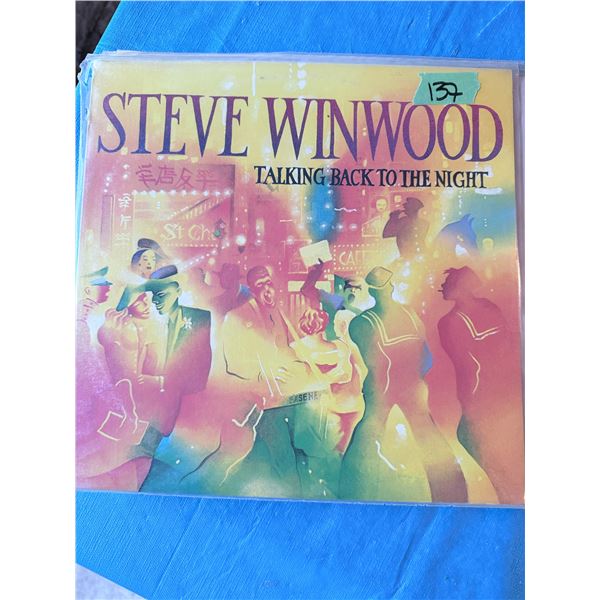 STEVE WINWOOD TALKING BACK TO THE NIGHT WORN ALBUM VINYL RECORD