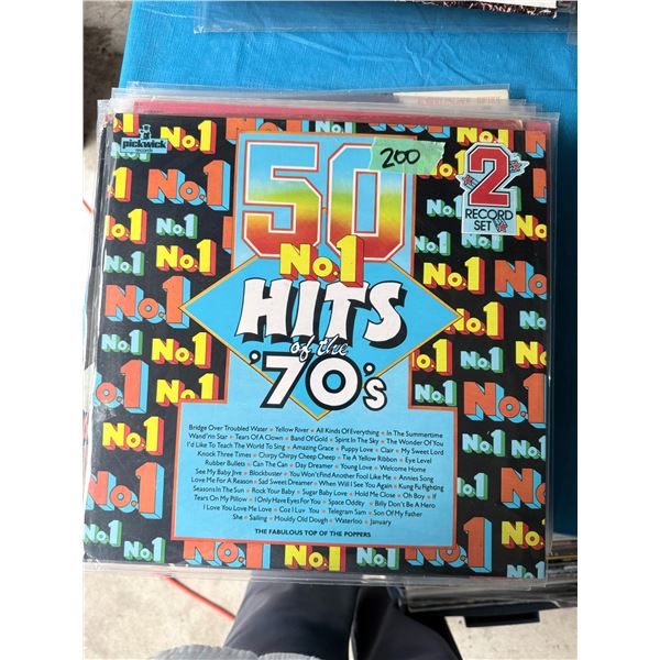 RECORDS 50 HITS OF THE 70'S VINYL RECORD
