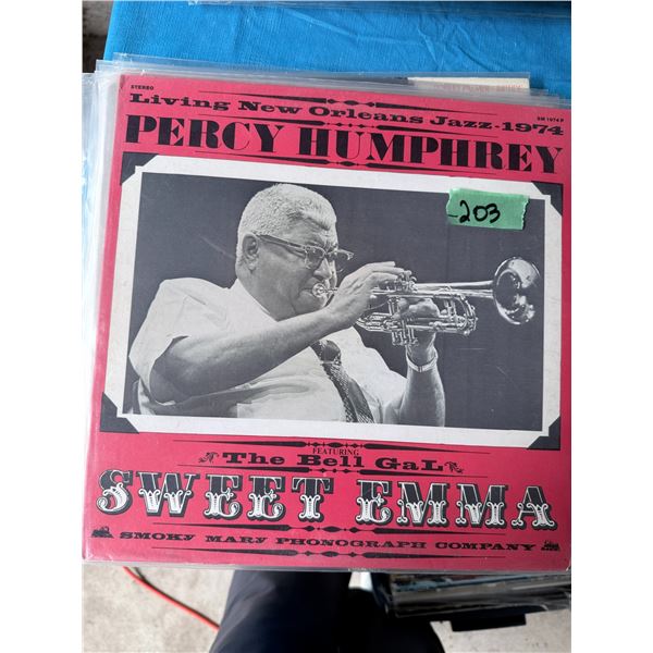 PERCY HUMPHREY LIVING NEW ORLEANS JAZZ-1974 FEATURING THE BELL GAL AND SWEET EMMA VINYL RECORD