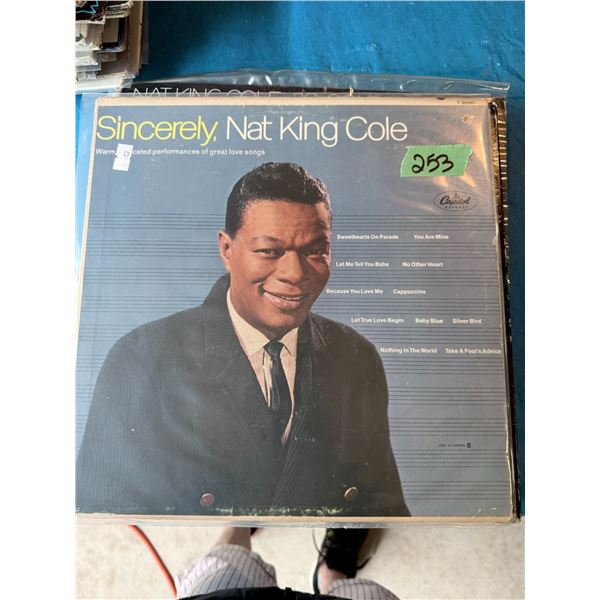 NAT KING COLE SINCERELY VINYL RECORD