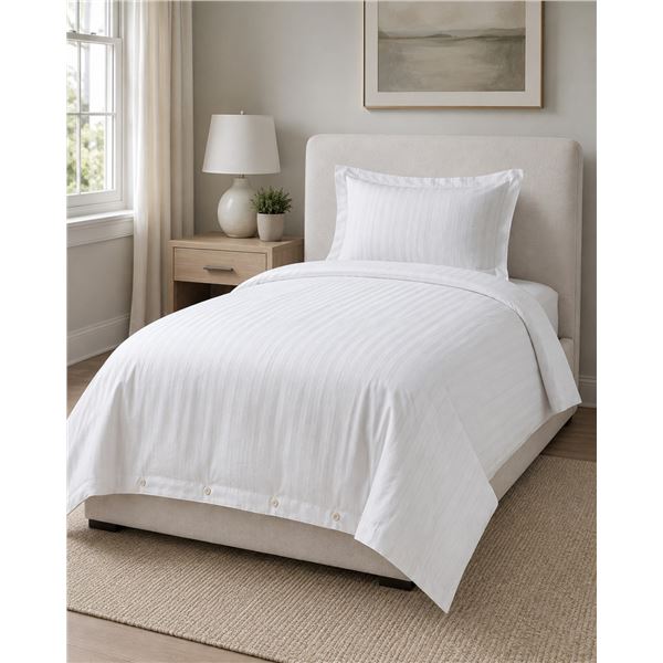 Sunset White Twin Duvet Cover Set – 2-Piece