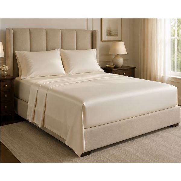 Kingsdown Royale 600 Thread Count Sheet Set – Ivory – Queen Size