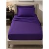 Image 1 : Purple SoftStretch Sheet Set – Deep Purple – Twin/Twin XL
