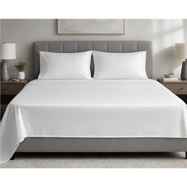 SOMÉ Continuous Cooling Performance Sheet Set – White – King Size