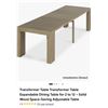Image 4 : Transformer Expandable Dining Table – Dark Grey – Seats 2 to 12