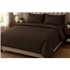 Image 1 : Sunset Luxury Weave Duvet Cover Set - Chocolate Brown