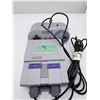 Image 1 : NINTENDO SUPER NINTENDO ENTERTAINMENT SYSTEM TWO WIRED CONTROLLERS AND CABLES VIDEO GAME CONSOLE