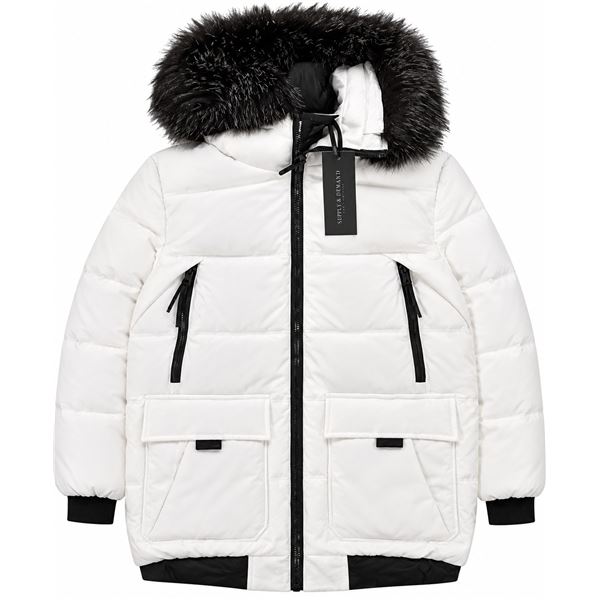 Supply & Demand Orrion parka Jacket (white/black)- Size Small