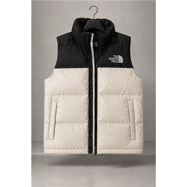 The North Face Two-Tone Puffer Vest – Black & Off-White – Size X-Small