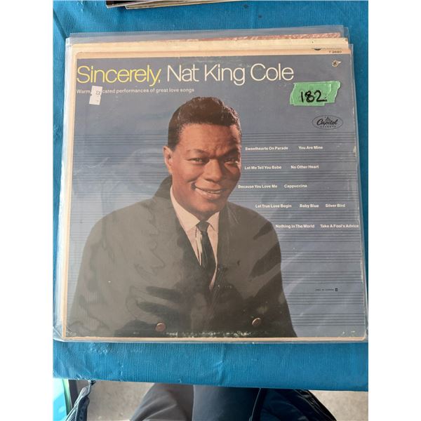 NAT KING COLE SINCERELY VINYL RECORD