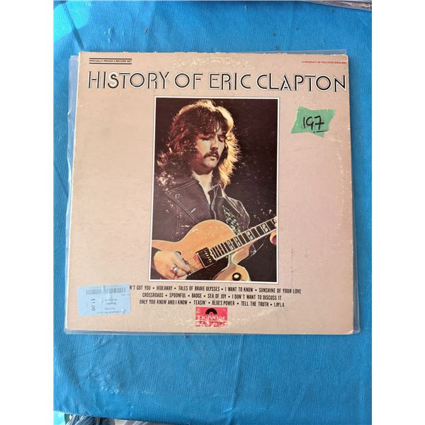 HISTORY OF ERIC CLAPTON 2 RECORD SET VINYL RECORD