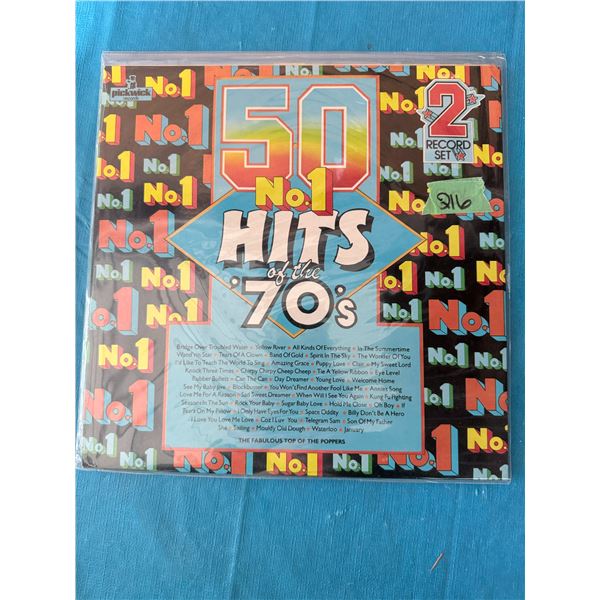 THE FABULOUS TOP OF THE POPPERS 50 NO. 1 HITS OF THE 70'S 2 RECORD SET VINYL RECORD