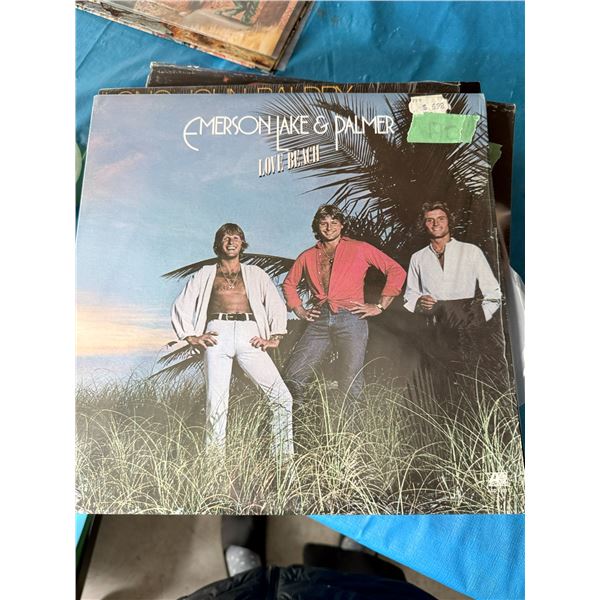 EMERSON LAKE & PALMER LOVE BEACH VINYL RECORD