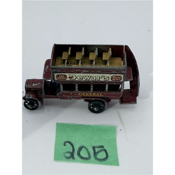 LESNEY/MATCHBOX MODELS OF YESTERYEAR Y-2 LONDON GENERAL OMNIBUS DIECAST – DEWAR'S WHISKY