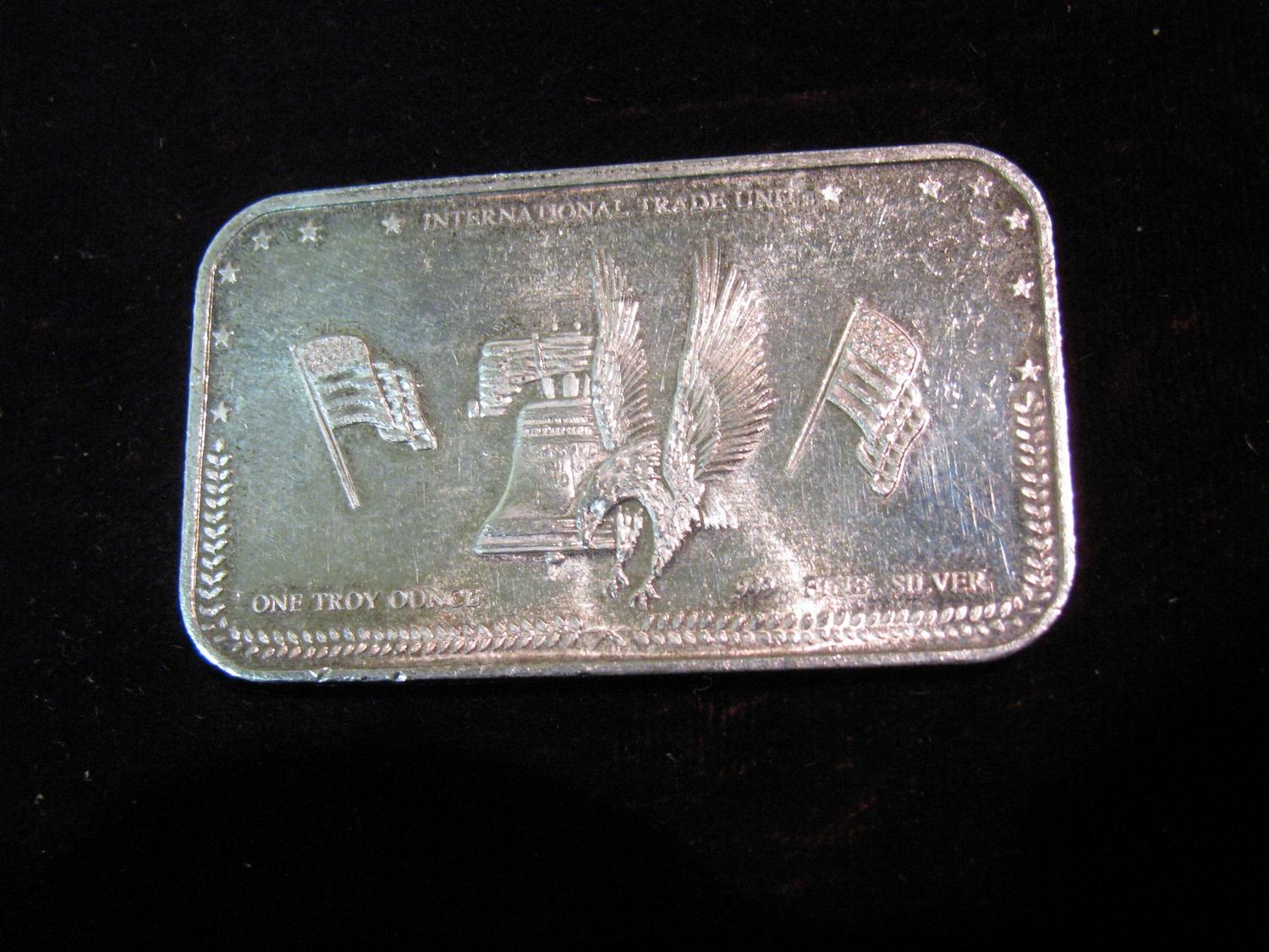 1487 International Trade Unit One Troy Ounce 999 Fine Silver Image 1 1487 International Trade Unit One Troy Ounce 999 Fine Silver